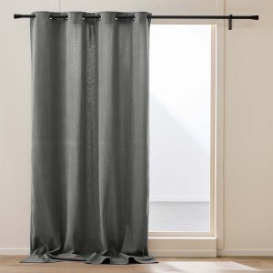 Antracitový manšestrový termo závěs 140x260 cm Madison – douceur d'intérieur