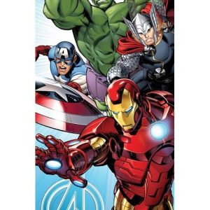 Bavlněná dětská osuška 70x140 cm Avengers "Light Blue" – Jerry Fabrics
