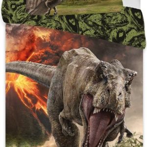 Bavlněné dětské povlečení na jednolůžko 140x200 cm Jurassic World "Volcano" – Jerry Fabrics