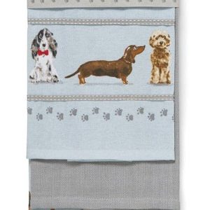 Bavlněné utěrky v sadě 3 ks 45x65 cm Curious Dogs – Cooksmart ®