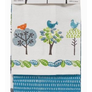 Bavlněné utěrky v sadě 3 ks 45x65 cm Forest Birds – Cooksmart ®