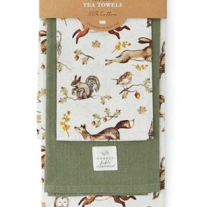 Bavlněné utěrky v sadě 3 ks 45x65 cm Forest Fable – Cooksmart ®