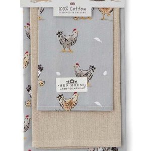 Bavlněné utěrky v sadě 3 ks 45x65 cm Hen House – Cooksmart ®