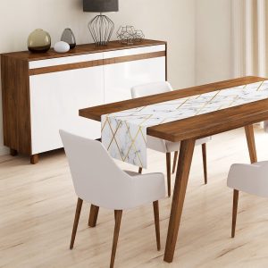 Běhoun na stůl 40x130 cm Geometry Marble – Minimalist Cushion Covers