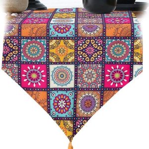 Běhoun na stůl 45x140 cm Mandala Tiles – Minimalist Cushion Covers