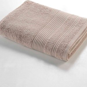 Béžová froté bavlněná osuška 70x130 cm Tendresse – douceur d'intérieur