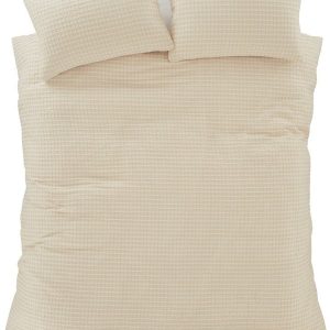 Béžové prodloužené povlečení na dvoulůžko 230x220 cm Muscat Waffle – Pineapple Elephant