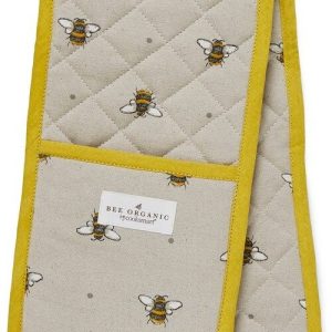 Béžovo-žlutá bavlněná dvojitá chňapka Cooksmart ® Bumble Bees