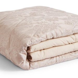 Béžový damaškový prošívaný přehoz 240x260 cm Damask Jacquard – Catherine Lansfield