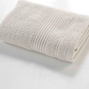 Béžový froté bavlněný ručník 50x90 cm Tendresse – douceur d'intérieur