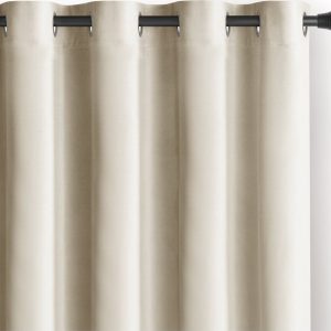 Béžový sametový dimout závěs 140x245 cm Eyelets – Restilo