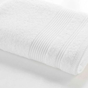 Bílá froté bavlněná osuška 70x130 cm Tendresse – douceur d'intérieur
