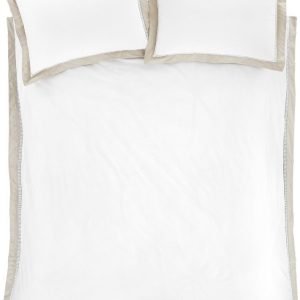Bílé bavlněné povlečení na jednolůžko 135x200 cm Oxford Lace – Bianca