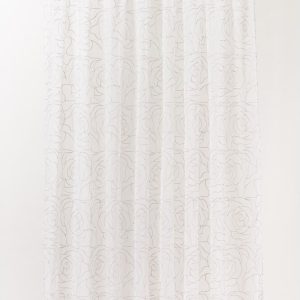 Bílo-šedá záclona 140x245 cm Amanda – Mendola Fabrics