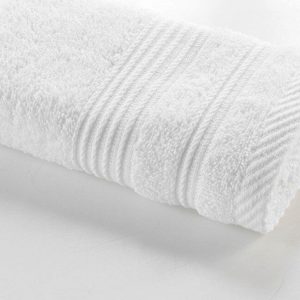 Bílý froté bavlněný ručník 30x50 cm Tendresse – douceur d'intérieur