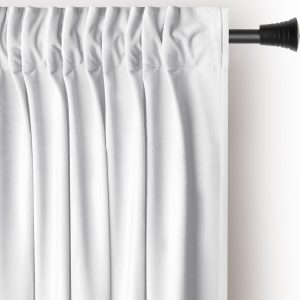 Bílý sametový dimout závěs 140x270 cm Pleat – Restilo
