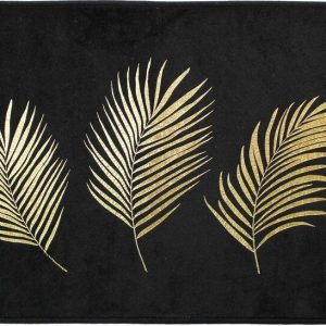 Černá/ve zlaté barvě koupelnová předložka 45x75 cm Orbella – douceur d'intérieur