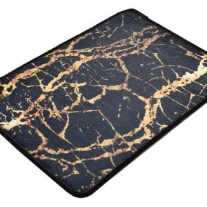 Černá/ve zlaté barvě koupelnová předložka 60x40 cm Goldes - Foutastic