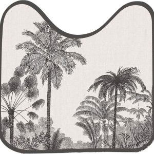 Černo-béžová WC koupelnová předložka 45x45 cm Cocoty – douceur d'intérieur