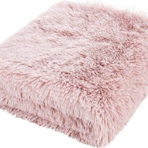 Růžový přehoz z mikroplyše na dvoulůžko 245x280 cm Cuddly – Catherine Lansfield