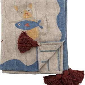 Dětská deka z recyklované bavlny v přírodní barvě 130x160 cm Mille – Bloomingville Mini