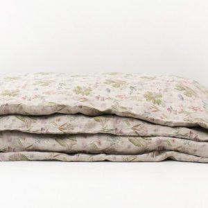 Dětské béžové lněné povlečení Linen Tales Botany