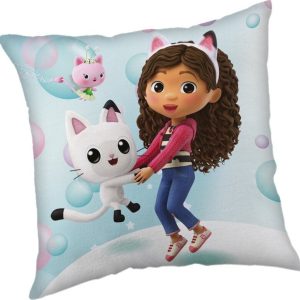 Dětský polštářek z mikroplyše 40x40 cm Gabby´s Dollhouse Bubbles – Jerry Fabrics