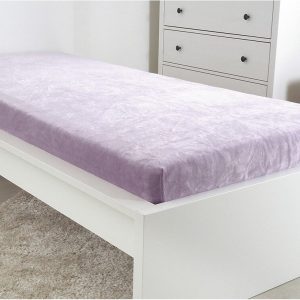 Fialové prostěradlo z mikroflanelu 90x200 cm Exclusive – B.E.S.