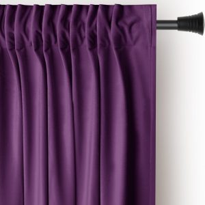 Fialový sametový dimout závěs 140x245 cm Pleat – Restilo