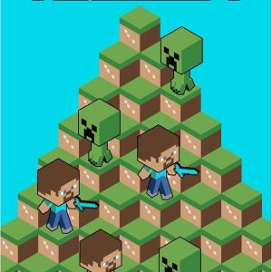 Fleecová dětská deka 100x150 cm Minecraft Blocks – Jerry Fabrics