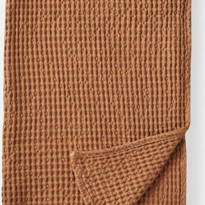 Hnědá bavlněná deka 150x200 cm Jaipur Chunky Waffle – Pineapple Elephant