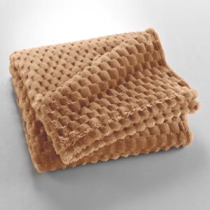 Hnědá deka z mikroflanelu 125x150 cm Mini Frosty – douceur d'intérieur