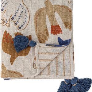 Hnědá deka z recyklované bavlny 130x160 cm Anniversary – Bloomingville