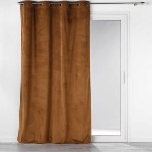 Hnědý manšestrový závěs 140x260 cm Casual – douceur d'intérieur