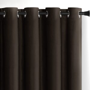 Hnědý sametový dimout závěs 140x245 cm – Restilo