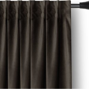 Hnědý sametový dimout závěs 140x270 cm – Restilo
