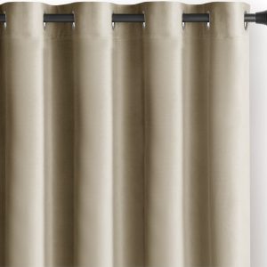 Hnědý/béžový sametový dimout závěs 140x245 cm Eyelets – Restilo