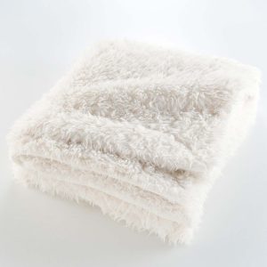 Krémová deka z umělé kožešiny 220x240 cm Mouton – douceur d'intérieur