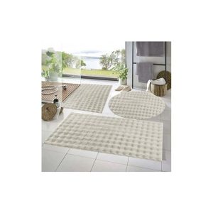 Krémové koupelnové předložky v sadě 3 ks 60x100 cm Powder – Mila Home