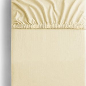 Krémové napínací prostěradlo jersey 180x200 cm Amber – Restilo