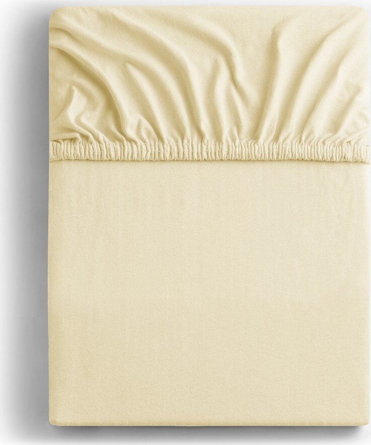 Krémové napínací prostěradlo jersey 240x200 cm Amber – Restilo