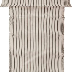Krémové/tmavě hnědé povlečení na dvoulůžko/prodloužené z bio bavlny 200x220 cm Sima – Jotex