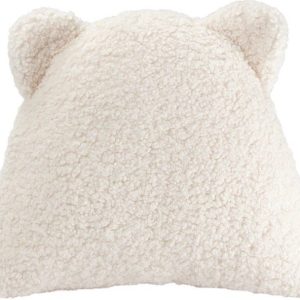 Krémový dětský pohovkový polštář z textilie bouclé Bear – Wigiwama