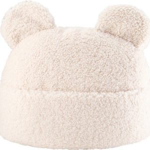 Krémový dětský pohovkový polštář z textilie bouclé Teddy Pouch – Wigiwama