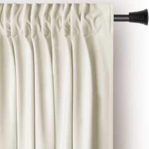 Krémový sametový dimout závěs 140x270 cm Pleat – Restilo