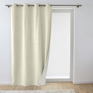 Krémový sametový termo závěs 140x260 cm Polarchic – douceur d'intérieur