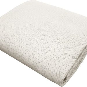 Krémový set přehozu a povlaku na polštář z mikrovlákna 240x260 cm Romane – douceur d'intérieur
