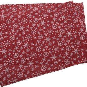 Látková prostírání v sadě 2 ks s vánočním motivem 32x45 cm Flakes – Dakls