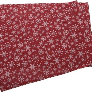 Látková prostírání v sadě 2 ks s vánočním motivem 32x45 cm Flakes – Dakls