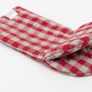 Lněná chňapka Red Gingham – Linen Tales